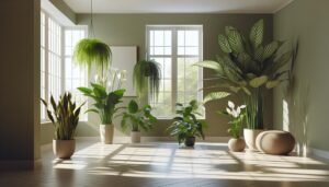 air purification with houseplants