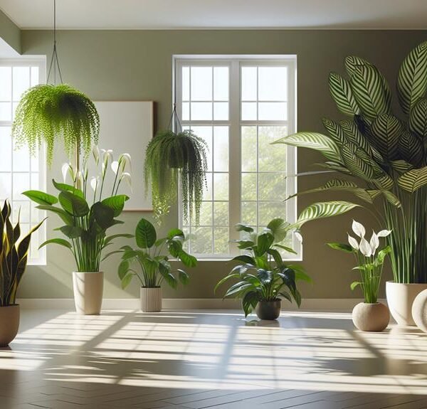 air purification with houseplants