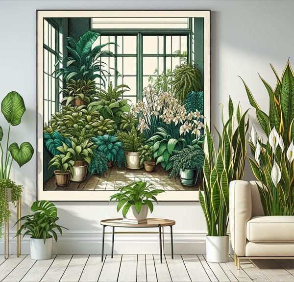 clean air with plants