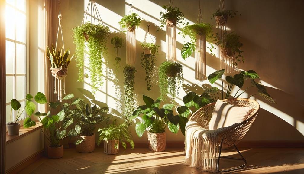 compact houseplants for hanging