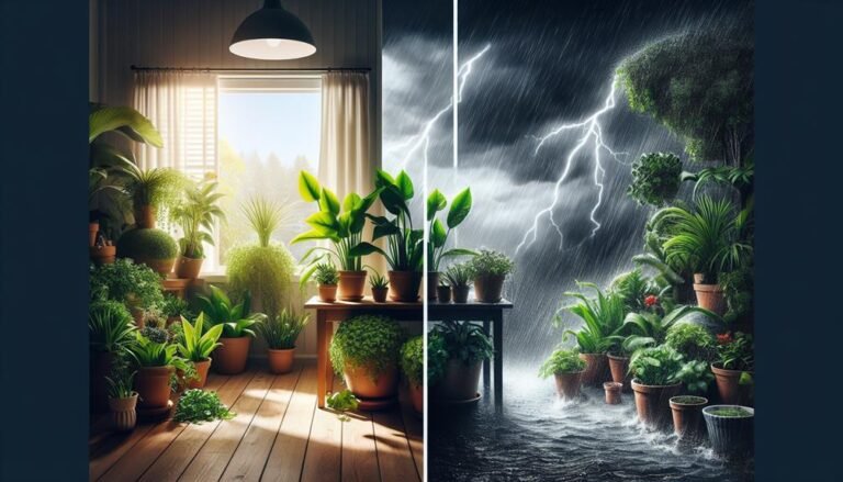 comparing indoor and outdoor plants