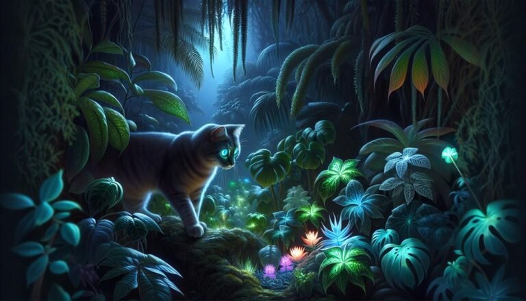 enigmatic indoor plants attract feline curiosity