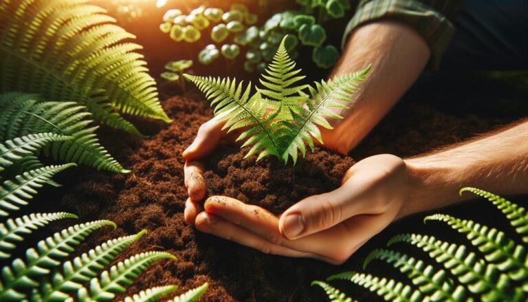 growing healthy lush ferns