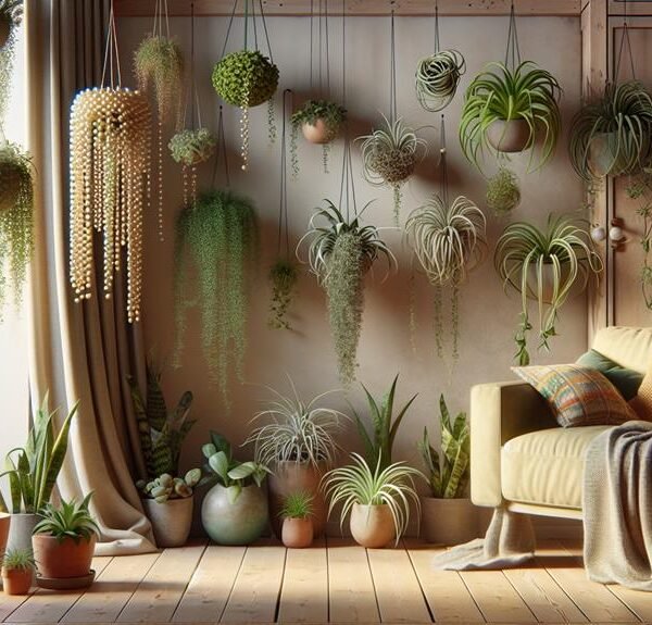 hanging houseplants for coziness