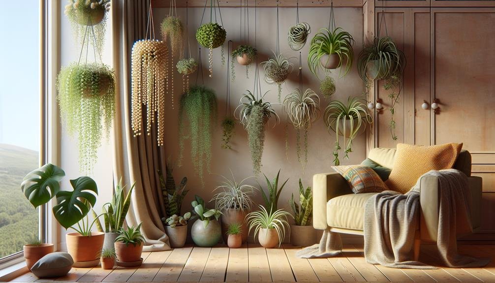 hanging houseplants for coziness