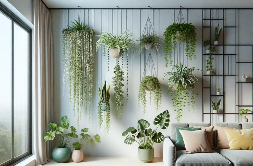hanging houseplants in small spaces