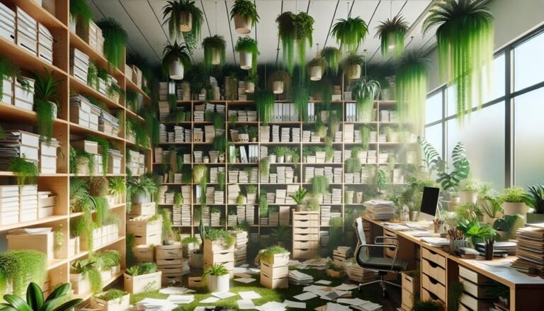 home office plant transformation