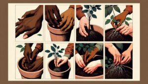 houseplant repotting step by step guide