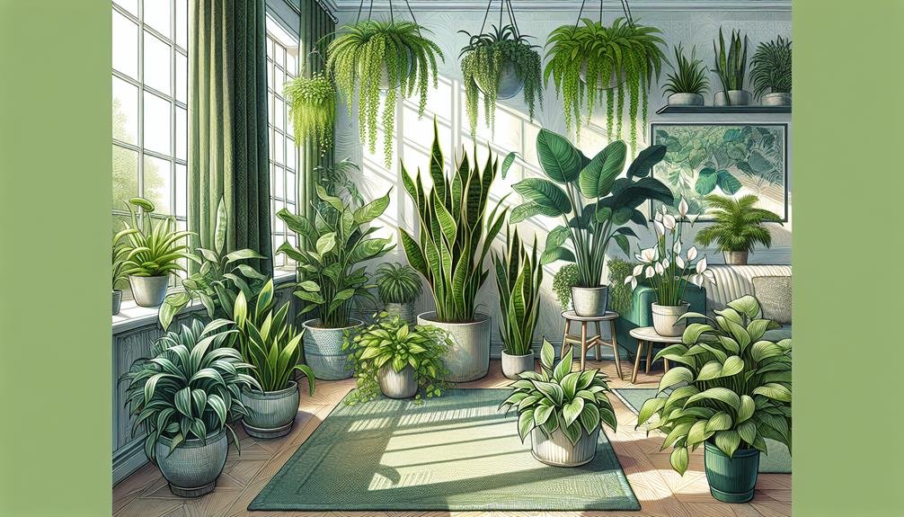 indoor air purifying plant guide