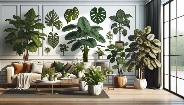 leafy houseplants for living rooms