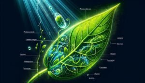 photosynthesis in green leaves
