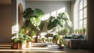 trendy monstera plants thrive