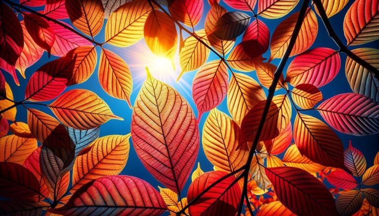 vibrant autumn leaves display